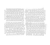 Homéa, Lettres pour Cagettes Pliables 148 pièces Lettres Chiffres et Symboles Blanc