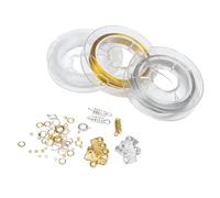 Homéa, Lot de Fils et Fermoirs Or/Argent/Transparent