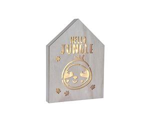 Homéa, Maison Led 20 x 3,5 x H27,5 cm Hello Jungle Paresseux