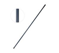 Homéa, Manche Balai Antidérapant Métal Embout Fixe 130 cm Anthracite/Bleu Paon
