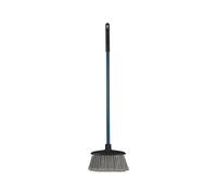 Homéa, Mini Balai Métal H67 cm Anthracite et Bleu Paon