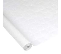 Homéa, Nappe en Papier Damassé 1,18 x 20M Blanc