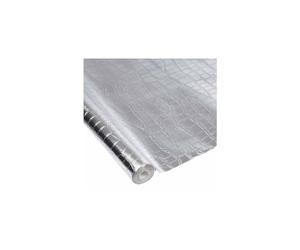 Homéa, Nappe Imperméable Finition Peau de Crocodile PP 1,20M x 5M x Ø4,5 cm - Argent