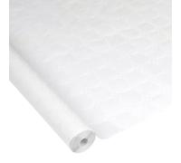 Homéa, Nappe Vitamine en Papier Damassé 1,18 x 5M Blanc