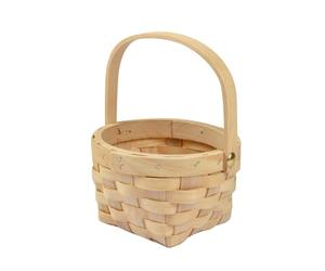 Homéa, Panier en Bois Tressé pour Décoration 13,5 x 15,5 x H12,5 cm