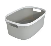 Homéa, Paniere Bicolore Plastique 10L 37X25,3Xh,15 cm Gris