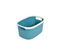 Homéa, Paniere Bicolore Plastique 3L 24,5X17Xh,12 cm Emeraude