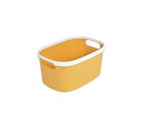 Homéa, Paniere Bicolore Plastique 3L 24,5X17Xh,12 cm Ocre