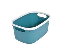 Homéa, Paniere Bicolore Plastique 6L 30X20,5Xh,13,5 cm Emeraude