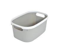 Homéa, Paniere Bicolore Plastique 6L 30X20,5Xh,13,5 cm Gris