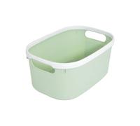 Homéa, Paniere Bicolore Plastique 6L 30X20,5Xh,13,5 cm Sauge