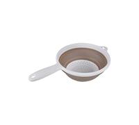 Homéa, Passoire Rétractable avec Manche Plastique Ø 23 X H, 3-9 cm Blanc/Taupe