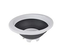 Homéa, Passoire Rétractable Plastique D 27 X H, 4 cm à 12 cm Blanc/Anthracite