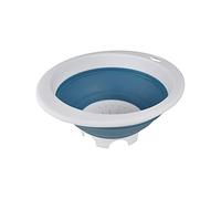 Homéa, Passoire Rétractable Plastique D 27 X H, 4 cm à 12 cm Blanc/Bleu Paon