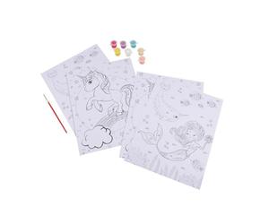 Homéa, Peinture par Numeros 2 Tableaux Sirene + Licorne