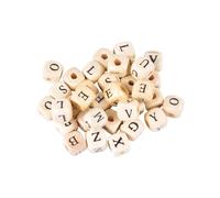 Homéa, Perles Alphabet Cube Bois 25 Gr Naturel