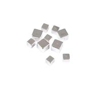 Homéa, Perles Cube Environ 10 Perles 25 Gr 10 et 15Mm Argent