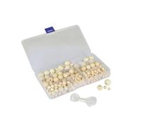 Homéa, Perles en Bois Rondes Dans Boite PVC Environ 220 Perles D6/8/10/14/16Mm