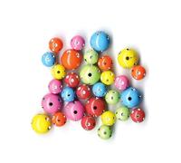 Homéa, Perles Fantaisie Ronde 25 Gr 6 Couleurs avec Strass