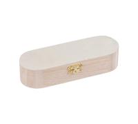 Homéa, Plumier Bois avec Fermoir L18 x L6 x H4 cm Naturel