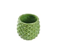 Homéa, Pot Ananas Céramique 12,5 x H11,5 cm Vert Clair Jardin d'hiver