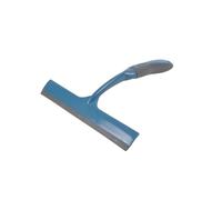 Homéa, Raclette à Vitre Plastique et TPR 25 cm Bicolore Anthracite/Bleu Paon