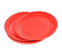 Homéa Réception, Set de 20 Assiettes en Carton D23 cm Vitamine Rouge
