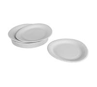 Homéa Réception, Set de 50 Assiettes en Carton D23 cm Blanc Sans Film Plastique