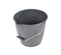 Homéa, Seau Plastique avec Bec et Anse Métal 12L Anthracite