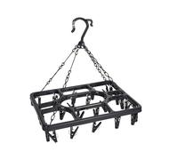 Homéa, Sechoir Plastique 26 Pinces 38 x 29,5 cm Anthracite