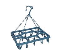 Homéa, Sechoir Plastique 26 Pinces 38 x 29,5 cm Bleu Paon