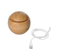 Diffuseur éléctrique lumineux boule effet bois - Beige - 130 ml Beige
