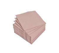 Homéa, Set 40 Serviettes Cocktail Microgaufrées 2 Plis 25X25 cm Blush