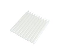 Homéa, Set de 10 Bougies de Ménage 20 cm Coloris Blanc