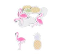 Homéa, Set de 10 Embellisseurs Adhésifs Bois Peint Tropical