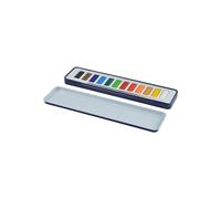 Homéa, Set de 12 Aquarelles Couleurs + 1 Pinceau + Palette Compartimentée