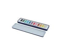 Homéa, Set de 12 Aquarelles Couleurs Métalliques + 1 Pinceau + Palette Compartimentée