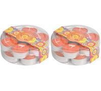 Homéa, Set de 12 Bougies Chauffe-Plat Chupa Chups Ø3,9 x H1,7 cm Parfum Orange (Lot de 2)