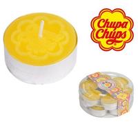 Homéa, Set de 12 Bougies Chauffe-Plat Chupa Chups Ø3,9 x H1,7 cm Parfum Vanille