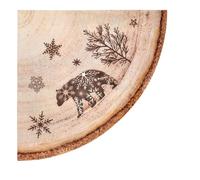 Homéa, Set de 12 Serviettes en Papier 3 Plis D32 cm Animaux Sur Bois