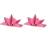 Homéa, Set de 12 Serviettes Pre Pliées en Papier 3 Plis 40 x 60 cm Rose (Lot de 2)
