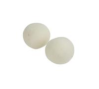Homéa, Set de 2 Balles de Séchage en Laine 7 cm Réutilisables Blanc