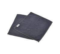 Homéa, Set de 2 Chiffons Antistatiques Spécial Meubles Microfibre 30 x 30 cm Anthracite