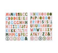 Homéa, Set de 2 Planches de Stickers Alphabet Papier Romantic Country