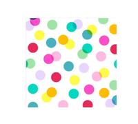 Homéa, Set de 20 Serviettes Cocktail en Papier 3 Plis 25 x 25 cm Multi-Confetti