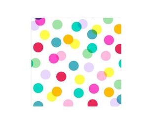 Homéa, Set de 20 Serviettes Cocktail en Papier 3 Plis 25 x 25 cm Multi-Confetti