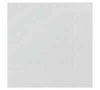 Homéa, Set de 20 Serviettes en Papier 3 Plis 33 x 33 cm Argent