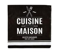 Homéa, Set de 20 Serviettes en Papier 3 Plis 33 x 33 cm Cuisine Maison