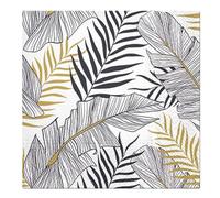 Homéa, Set de 20 Serviettes en Papier 3 Plis 33 x 33 cm Feuillage Festif