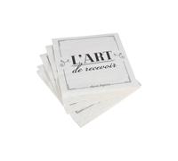 Homéa, Set de 20 Serviettes en Papier 3 Plis 33 x 33 cm L'Art de Recevoir